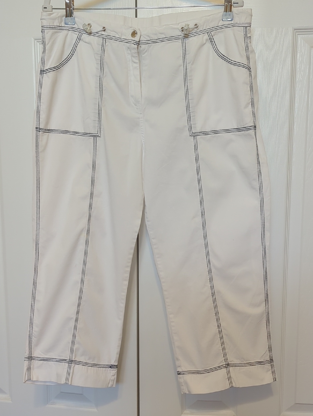 Oleg Cassini Sport White Capri Pants Size 14